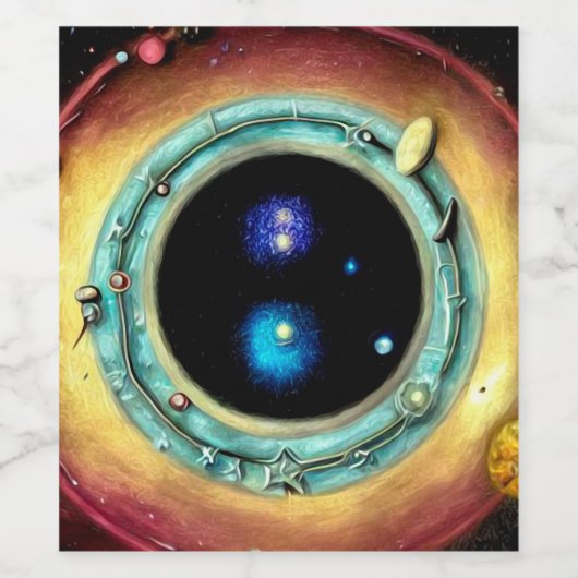 Deep Space Portal Weinetikett (Einzelnes Label)