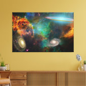 Deep Space Schöne Farben Weltraum Rays Leinwand Ar (Insitu (Wohnzimmer))