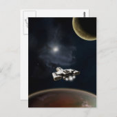 Deep Space - Science Fiction Battle Cruiser Postkarte (Vorne/Hinten)
