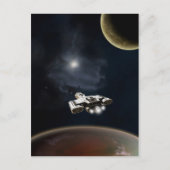 Deep Space - Science Fiction Battle Cruiser Postkarte (Vorderseite)