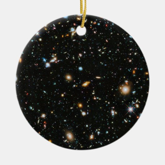 Deep Space Stars und Galaxien Keramik Ornament (Vorne)