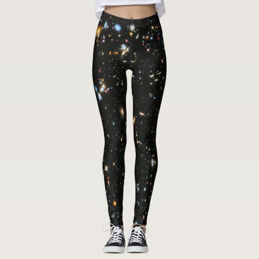 Deep Space Stars und Galaxien Leggings (Vorderseite)