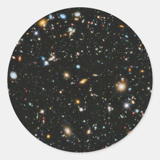 Deep Space Stars und Galaxien Runder Aufkleber (Vorderseite)