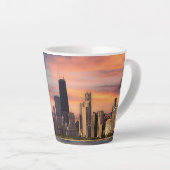 Deep Sunset Chicago Milchtasse (Rechte Ecke)