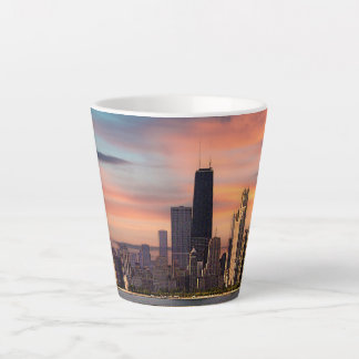 Deep Sunset Chicago Milchtasse
