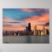 Deep Sunset Chicago Poster (Vorne)