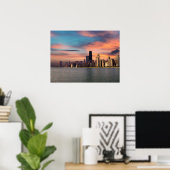 Deep Sunset Chicago Print Poster Paper (Matte) (Heimbüro)