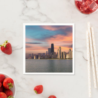 Deep Sunset Chicago Serviette