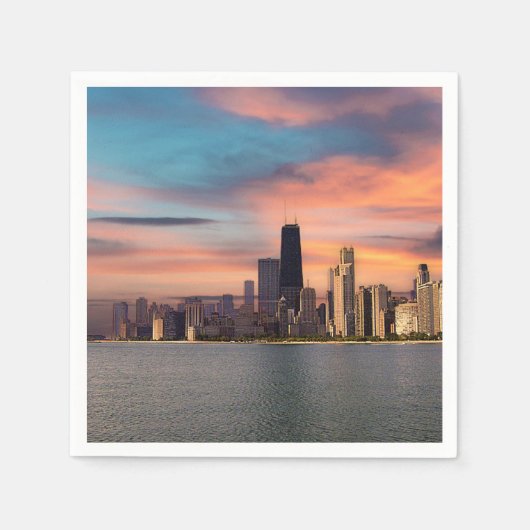 Deep Sunset Chicago Serviette (Vorderseite)