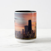 Deep Sunset Chicago Zweifarbige Tasse (Mittel)