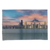 Deep Sunset Over Chicago Kissenbezug (Vorderseite-Rechts)