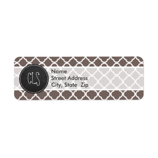 Deep Taupe Quatrefoil; Vintager Chalkboard Look (Vorne)