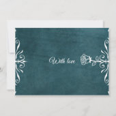 Deep Teal Blue Talavera Mexican Wedding Save The Date (Rückseite)