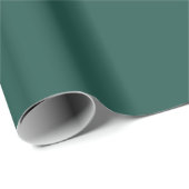 Deep Teal Green Spring Summer Trending Solid Color Geschenkpapier (Rolleneckpunkt)