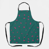 Deep Teal Japanese Deep Pink Cosmos Floral Pattern Schürze (Vorderseite)