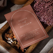 Deep Terracotta Arch Hochzeit im Herbst | Foto + Q Einladung