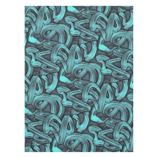deep thought - black and teal : tischdecke (Vorderseite)