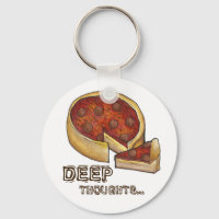 Deep Thought Pepperoni Deep Dish Pizza Schlüsselan