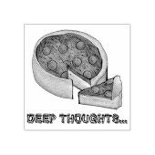 Deep Thoughts Chicago Style Pepperoni Pizza Briefm Gummistempel (Prägung)