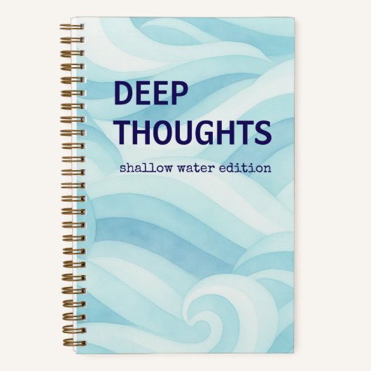 Deep Thoughts Journal | Strand-Vibes Notizblock (Vorderseite)