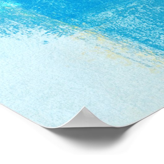 'Deep' Türkis Abstrakt Art Malerei Poster (Ecke)