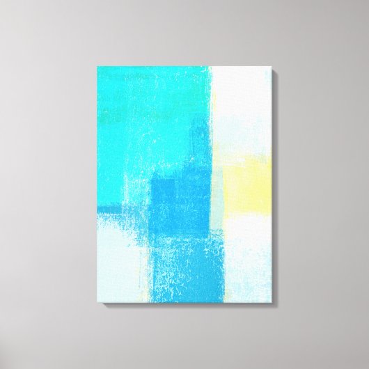 'Deep' Türkis Abstrakte Kunst Leinwanddruck (Vorderseite)