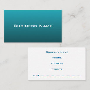 Deep Turquoise Business Card Visitenkarte