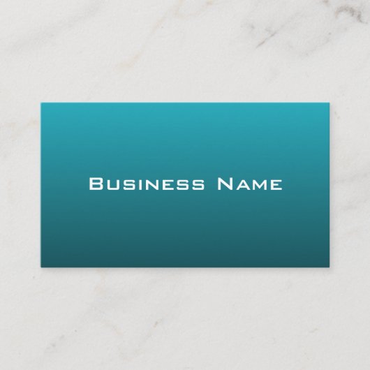 Deep Turquoise Business Card Visitenkarte (Vorderseite)