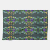 Deep Turquoise Floral Geschirrtuch (Horizontal)