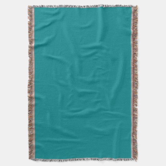 Deep Turquoise Throw Blanket Decke (Vorderseite Vertikal)