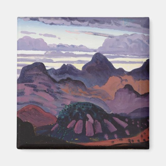 Deep Twilight, Pyrenäen, c.1912-13 (Öl auf Tafel) Magnet (Vorne)