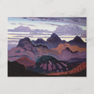 Deep Twilight, Pyrenäen, c.1912-13 (Öl auf Tafel) Postkarte