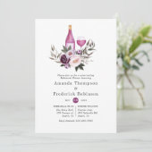 Deep Velvet Blumenstrauß Probe Dinner Einladung (Stehend Vorderseite)