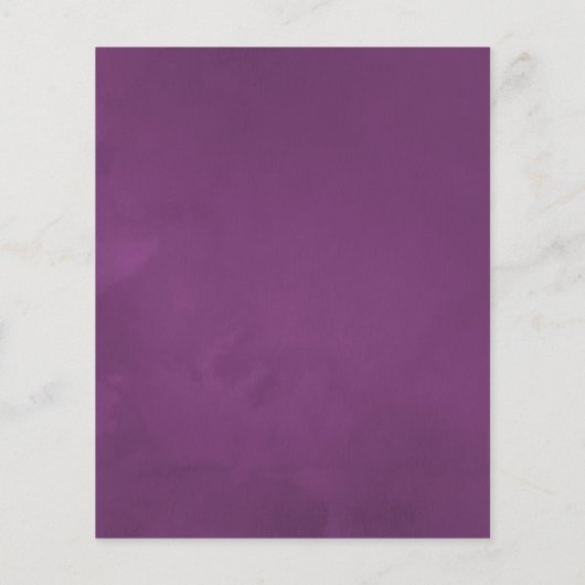 Deep Velvet Floral Baby Dusche Bingo (Rückseite)