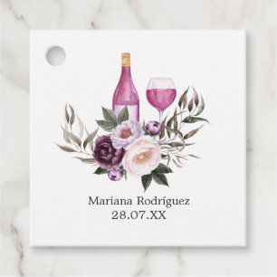 Deep Velvet Floral Brautparty Geschenkanhänger