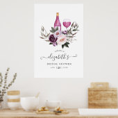 Deep Velvet Floral Brautparty Willkommen Poster (Küche)