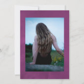 Deep Velvet Floral Feier des Lebens Foto Invit Einladung (Rückseite)