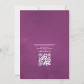 Deep Velvet Floral QR Code UAWG Wedding Einladung (Rückseite)
