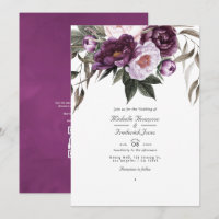 Deep Velvet Floral QR Code UAWG Wedding