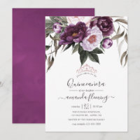 Deep Velvet Floral Quinceañera