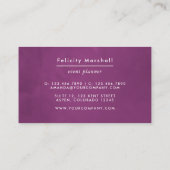 Deep Velvet Floral Visitenkarte (Rückseite)