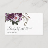 Deep Velvet Floral Visitenkarte (Vorderseite)