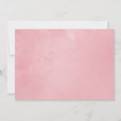 Deep Velvet und Bush Pink Floral Erste Kommune Einladung (Rückseite)