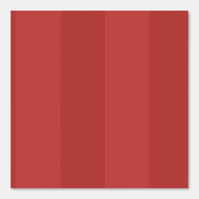 Deep Vermillion Red Six Inch Shadow Stripe Tapete (Vorderseite)