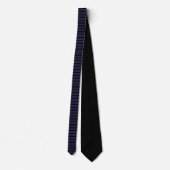 Deep Vintage Striped Blue Pattern Neck Tie Krawatte (Rückseite)