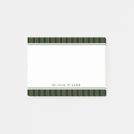 Deep Vintage Striped Green Pattern Custom  Post-it Klebezettel