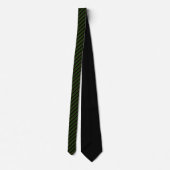 Deep Vintage Striped Green Pattern Neck Tie Krawatte (Rückseite)
