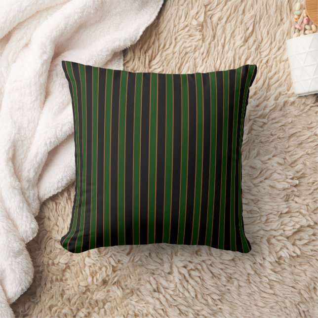 Deep Vintage Striped Pattern Throw Pillow Kissen (Decke)