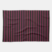 Deep Vintage Striped Pink Pattern Kitchen Towel Geschirrtuch (Horizontal)