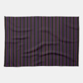 Deep Vintage Striped Purple Pattern Kitchen Towel Geschirrtuch (Horizontal)